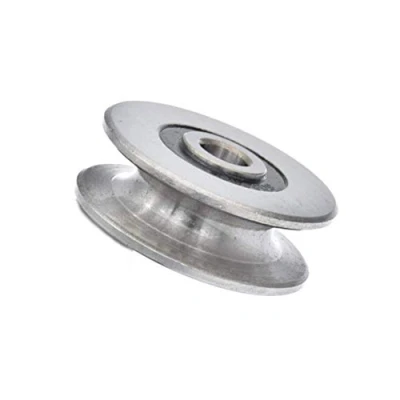 Imagen de Rodamientos de bolas acero inoxidable 8 mm/0.3 pulgadas 250 kg profundidad en U Polea metal rueda cuerda alambre para guí(40 x 13 mm/1.5 0.51 (ODxT)