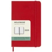 Imagen de Moleskine Weekly Planner, Agenda Semanal con Espacio para Notas 12 Meses 2025, Tapa Dura y Cierre Elástico, Color Rojo Escarlata, Formato Bolsillo 9x14 cm