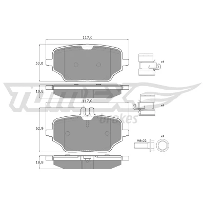 Imagen de Juego de pastillas TOMEX Brakes TX 60 22