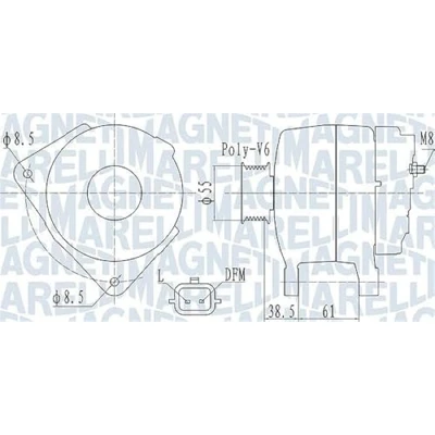 Imagen de MAGNETI MARELLI 063732098010 Alternador 14V 90A DACIA: Logan I Berlina, Duster SUV