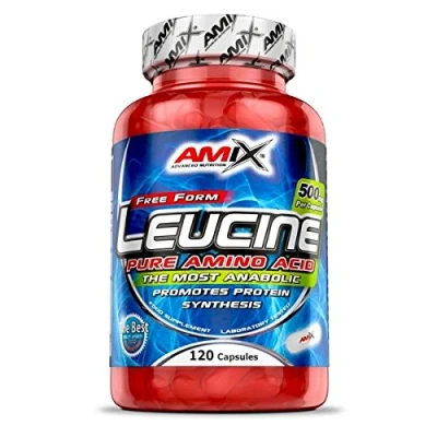 Imagen de AMIX Suplemento Alimenticio Leucina en 120 Cápsulas Favorece la Recuperación Muscular y Ayuda a Definir los Músculos Complemento Nutricional Aporta Aminoácidos Esenciales