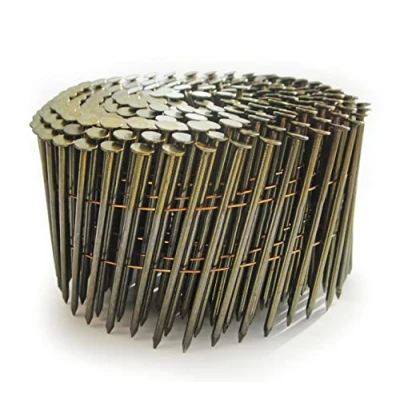 Imagen de TACWISE 1518 Clavos en Bobina Plana Galvanizados de Tipo 2,1/35 mm, Vástago Anillado, Inclinados 16, Agrupados con Alambre, Paquete 14.400, Plateado, 35mm