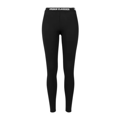 Imagen de Urban Classics Ladies LOGO Leggings Leggings, Mujer, Talla: 4XL, Black