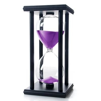 Imagen de Bellaware Reloj de Arena, Arena Madera, 60 Minutos, Color Morado