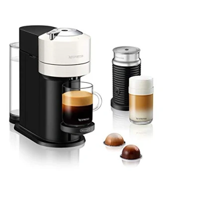 Imagen de Nespresso De&#039;Longhi ENV 120.WAE Vertuo Next Cafetera de cápsulas con espumador leche Aeroccino, color blanco