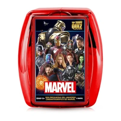 Imagen de Top Trumps Quiz Marvel Juegos Infantiles De Marvel: Trivia para 2+ Jugadores Desde 12 Años ¡Adivina Preguntas sobre Los Héroes Y GANA! Ideal Complementar Tu Colección Fan.