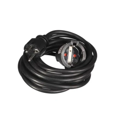 Imagen de Perel Cable de extensión, H05VV F 3G1.5, 5 m, 16 A/230 V, 3500 W, Tipo E/F, Schuko, para Uso Interior, PVC, Negro