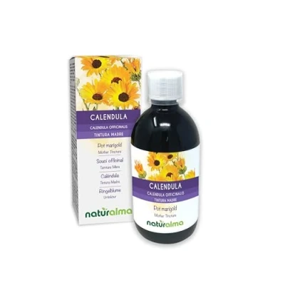 Imagen de Caléndula (Calendula officinalis) capítulos florales Tintura Madre sin alcohol Naturalma Extracto líquido gotas 500 ml Complemento alimenticio Vegano