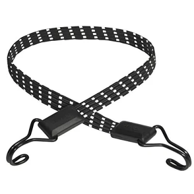 Imagen de MASTER LOCK Cuerdas elásticas Planas Reflexivo con Ganchos [80 cm Cuerda] [Gancho de Doble Alambre] 3229EURDAT Ideal para Sujetar Cargas Pequeñas, Camping, Mudanzas