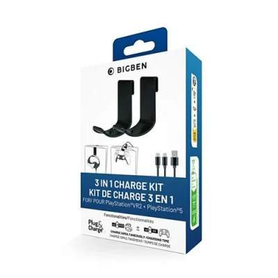 Imagen de Pack VR Nacon Kit carga y soporte 3 en 1 para PlayStation VR2, Negro