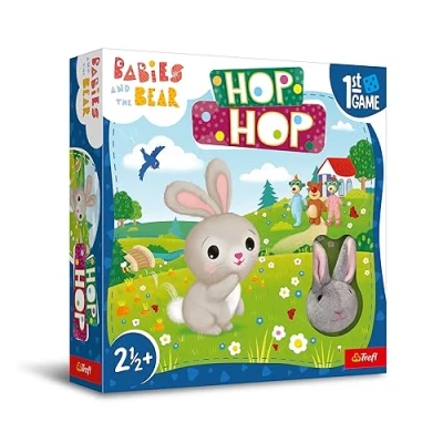 Imagen de Trefl ¡Hop Hop! Peques y Ositos de Peluche, El Primer Juego Mesa para los más pequeños, Conejito Elementos Grandes