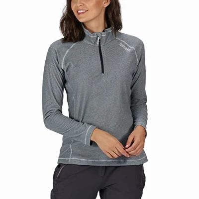 Imagen de Regatta Montes Sudadera Ligera de Felpa con Media Cremallera, Mujer, Gris (Dark Light Steel), EU 44