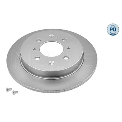 Imagen de MEYLE Disco de freno HONDA: JAZZ 3, 4 Eje trasero 9mm 100mm macizo revestido láminas zinc 31 15 523 0063/PD 42510T5B950,42510T5B951