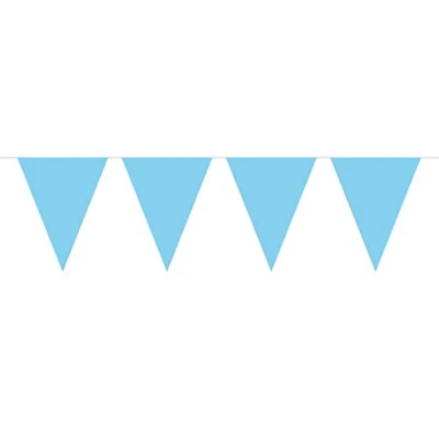 Imagen de Folat Línea De Banderas Color Para Fiesta Decoración 10 metros Azul Claro