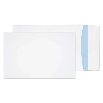 Imagen de Purely Packaging 381x254x25mm Gusset Pocket Peel and Seal Envelope White (Pack of 125)