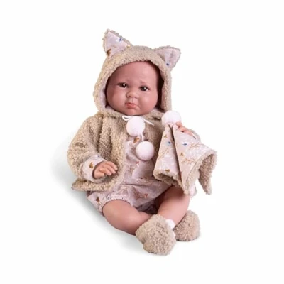 Imagen de Muñecas Antonio Juan Recién Nacido Luca con Chaqueta Borreguillo (33362), Cuerpo de Tela y Extremidades Rotatorias, Juguete Niño 2 Años, Regalos Bebe, Novedad Este Año, Diseño Encantador