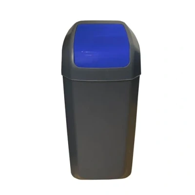 Imagen de Cubo Papelera con tapa basculante de 15L color azul