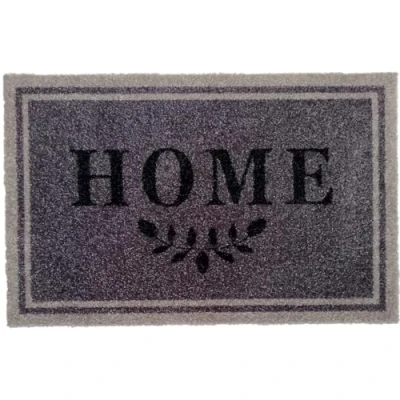 Imagen de oKu Tex Felpudo para Puerta con Estampado de Suciedad, Antideslizante, Lavable, Elegante, Color Gris, 50 x 80 cm