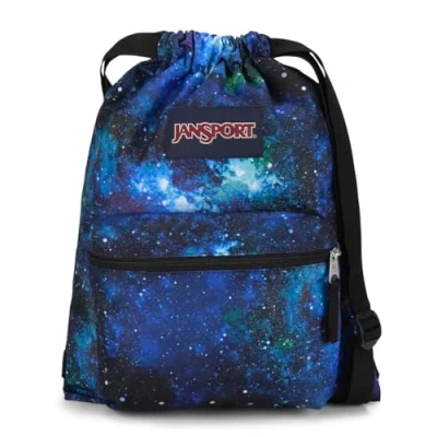 Imagen de JANSPORT Drawsack Mochila Pequeña, Cyberspace Galaxy (Negro)