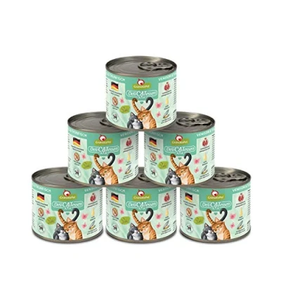 Imagen de GranataPet Delicatessen Salvaje y Atún Comida Húmeda para Gatos, Gatos Gourmets, Alimento Sin Cereales Azúcares, 6 x 200 g