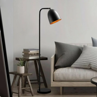 Imagen de Lámpara de pie Lectio campana reflector H120 cm Metal Negro Menzzo