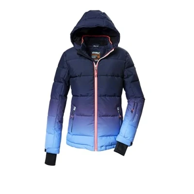 Imagen de killtec Niñas Chaqueta de esquí/Chaqueta esquí acolchada con capucha y protección contra la nieve KSW 330 GRLS SKI QLTD JCKT, lavendel, 128, 42469 000