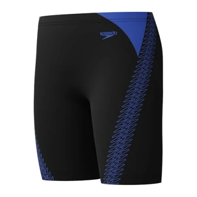 Imagen de Speedo Hyperboom Splice Jammer Swimming Trunks Chlorine Resistant Quick Drying Stretch Fabric Comfort Fit para Niños, Cobalt Pop, 7 années 8