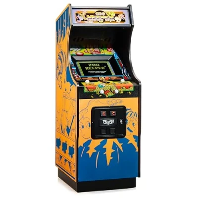 Imagen de Numskull Quarter Arcades Zoo Keeper Collector&#039;s Edition Mini Arcade 1/4 Scale Authentic Wooden Replica, Original ROM, Rechargeable Battery &amp; 3W Speakers for Retro Enthusiasts