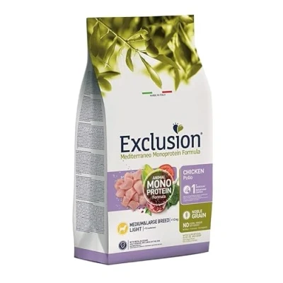 Imagen de CROCCHETTE EXCLUSION MEDITERRANEO Noble Grain Light Pollo Medium e Large Breed. 3KG