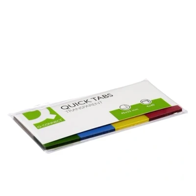 Imagen de Connect PageMarkers Transparent Marcadores de página, 19x43mm (Lote 4x50)