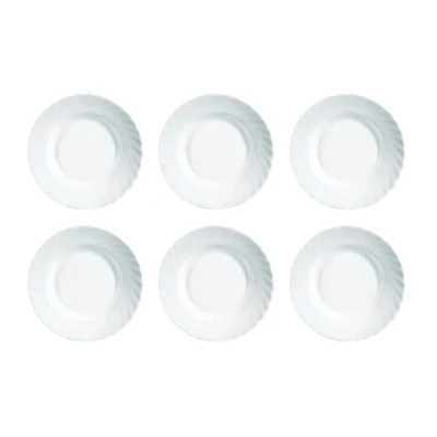 Imagen de Luminarc Trianon 6 Plato Hondo Opal 22,5cm Blanco