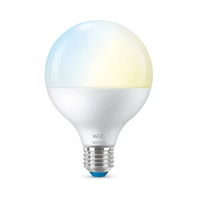 Imagen de Bombilla inteligente WiZ Globo G95 E27, 11W 1055lm, Cálida/fría, Wifi, BT, Control voz,Tecnología SpaceSense