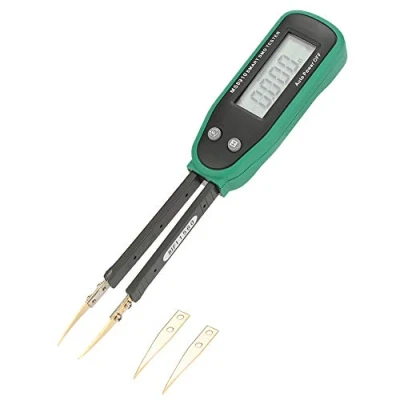 Imagen de medidor de bateria inteligente + Akozon SMD Tester, 3000 Counts Smart Digital Handheld Resistencia Capacitancia LCR Meter/ESR Meter/Digital Multimeter con pines prueba repuesto