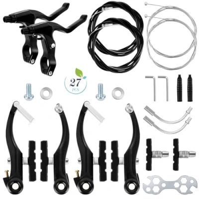 Imagen de ELICNA 27pcs Frenos Hidraulicos MTB,Frenos Bicicleta Montaña Kit Zapata Carretera Freno de Disco Delantero y Trasero para