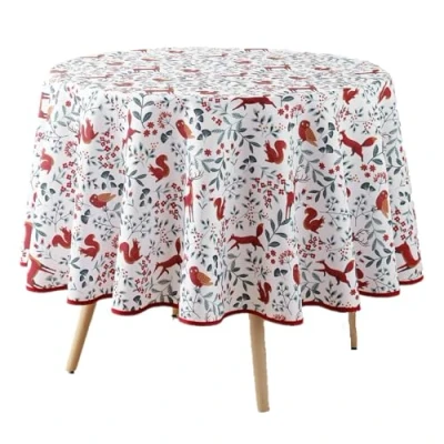 Imagen de Douceur d&#039;Intérieur Forestine Mantel, Redondo, diámetro de 180 cm, poliéster Estampado