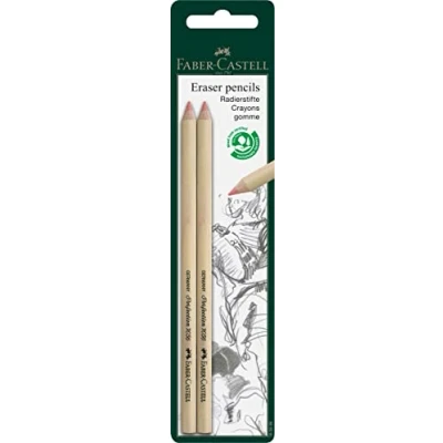 Imagen de Faber Castell 185698 Blister lápices goma para borrar, con precisión