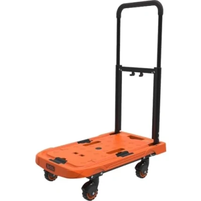 Imagen de Black+Decker Carro Plegable máximo 90 kg Altura Regulable Mango 61,4 x 37 3 89,4 cm Naranja