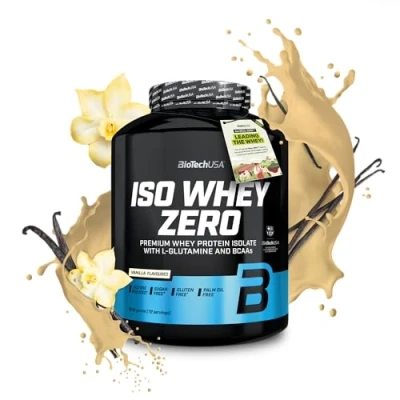 Imagen de BioTechUSA Iso Whey Zero Premium Protein Isolate Grass Fed Enzyme Free Sugar and Gluten free, 1816 g, Vainilla