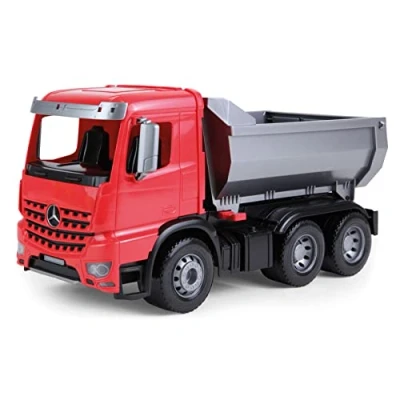 Imagen de Lena 04610 Camión volquete Worxx Mercedes Benz Arocs, aprox.45cm, vehículo de juguete para obras construcción, niños a partir 3 años, plataforma basculante con cerradura y portón trasero móvil