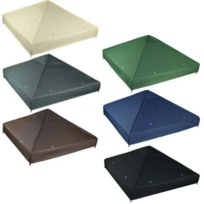 Imagen de freigarten.de Techo de repuesto para cenador 3 x m, resistente al agua. Material: PVC suave Panamá 370 g/m², extrafuerte, modelo 2 (antracita)
