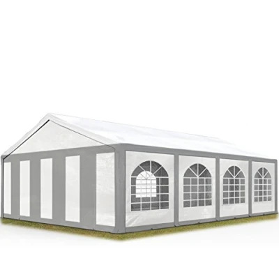 Imagen de Carpa de Fiesta 5x8 m para Fiestas Lona PE 450 N jardín Gris Blanc Impermeable