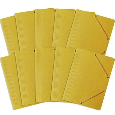 Imagen de Carpeta portafolios de goma, A4, tamaño 10 unidades, color amarillo
