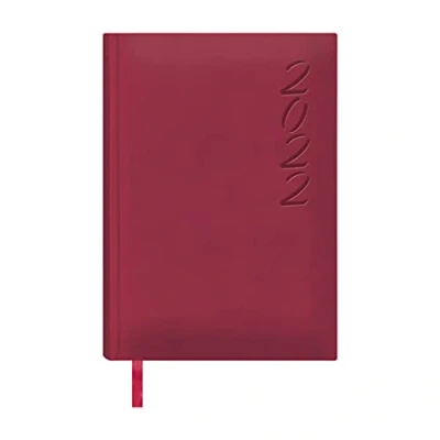 Imagen de Agenda Anual 2022 Organizador Semanal Cada Día Una Página Tamaño 15 x 21 cm Modelo Brasilia Color Burgundy Hojas Ahuesado Planificador Mensual Portable Dohe