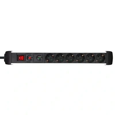 Imagen de inLine 16436A Power Strip Surge Protector (6 Sockets) Black