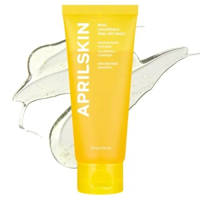 Imagen de Aprilskin Mascarilla facial de caléndula para minimizar los poros Vegana Removedor puntos negros, exfoliante, limpieza profunda PHA BHA Cuidado la piel coreano K Beauty 3.5 onzas