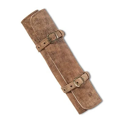 Imagen de Angus Stoke Bolsa de Cuero para Cuchillos Chefs, Rollo Chef auténtico, Grande, Cuchillos, Cuchillo Chef, con Cerradura, Cocina Sam, marrón, Clásico