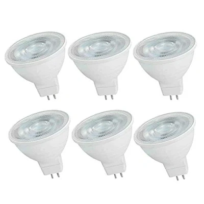Imagen de OUGEER 6 bombillas LED MR16 de W AC 220 240 V GU5.3, equivalente a 60 MR16, luz blanca fría, 6000 K, foco GU5,3, 600 lúmenes, no regulable