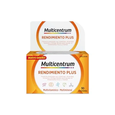 Imagen de Multicentrum Plus con extracto de Ginseng y Ginkgo Biloba 30 Comprimidos