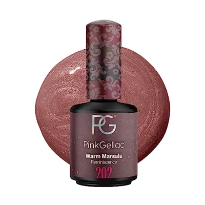 Imagen de Color de pintauñas permanente Pink Gellac 202 Warm Marsala. Esmalte gel, calidad profesional y fácil aplicación en casa. Esmaltes uñas.
