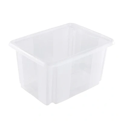 Imagen de keeeper Caja de Almacenaje con Sistema Apilado, 38 x 28,5 20,5 cm, 15 l, Emil, Transparente